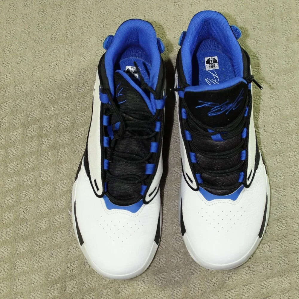 IOB Jordan Max Aura 4 Men's Size 13 White Black Hyper Royal High Top Bas…